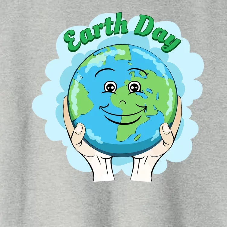 Earth Day Happy Globe Women's Crop Top Tee