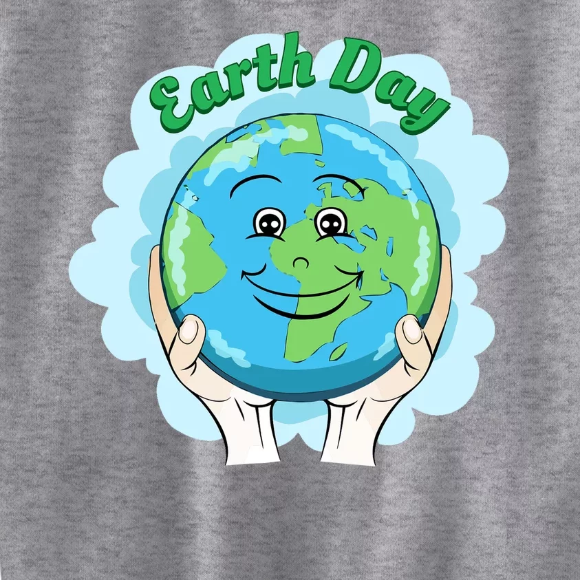 Earth Day Happy Globe Kids Sweatshirt