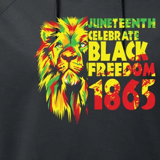 Emancipation Day Is Great With 1865 Juneteenth Celebrate Day Performance Fleece Hoodie