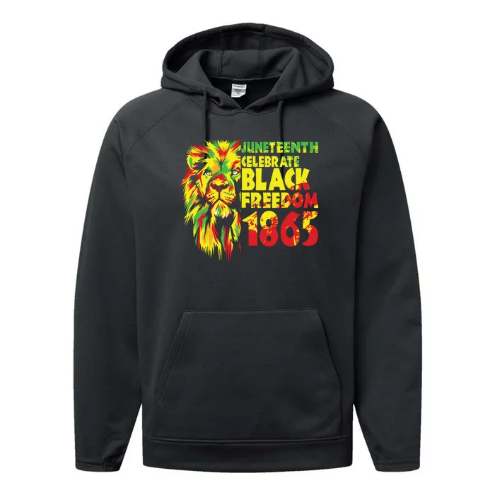 Emancipation Day Is Great With 1865 Juneteenth Celebrate Day Performance Fleece Hoodie