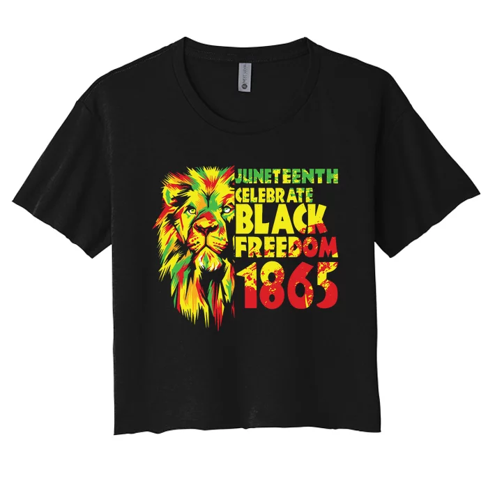 Emancipation Day Is Great With 1865 Juneteenth Celebrate Day Women's Crop Top Tee