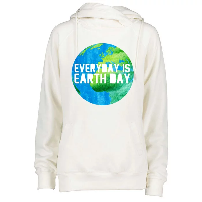 Every Day Is Earth Day 1970 Environtal Green Gift Womens Funnel Neck Pullover Hood