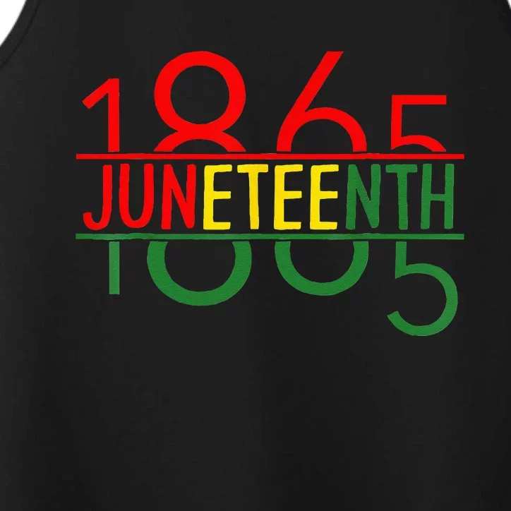 Emancipation Day Is Great With 1865 Juneteenth Flag Apparel Performance Tank