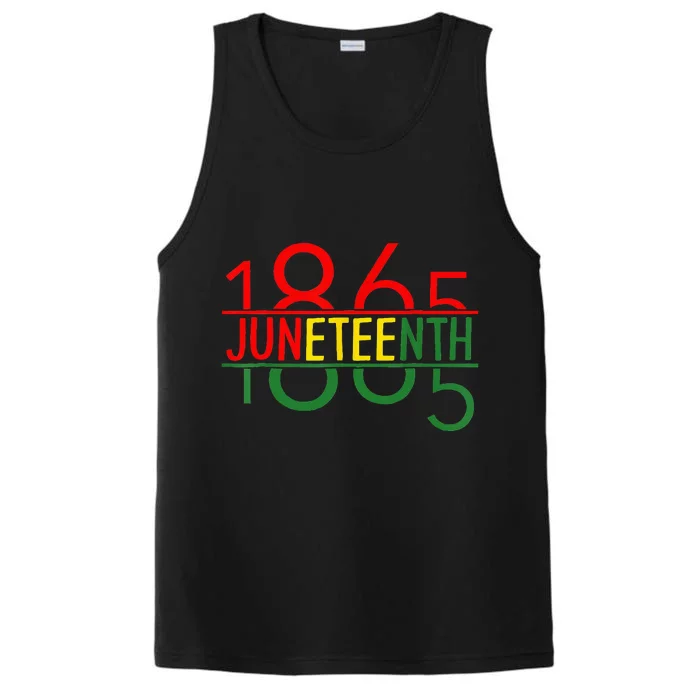 Emancipation Day Is Great With 1865 Juneteenth Flag Apparel Performance Tank