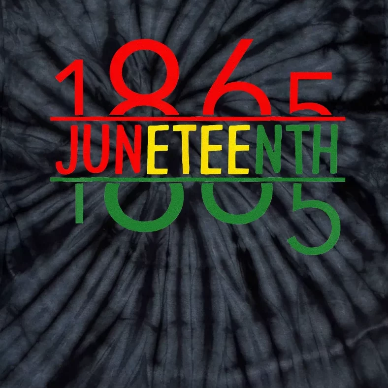 Emancipation Day Is Great With 1865 Juneteenth Flag Apparel Tie-Dye T-Shirt