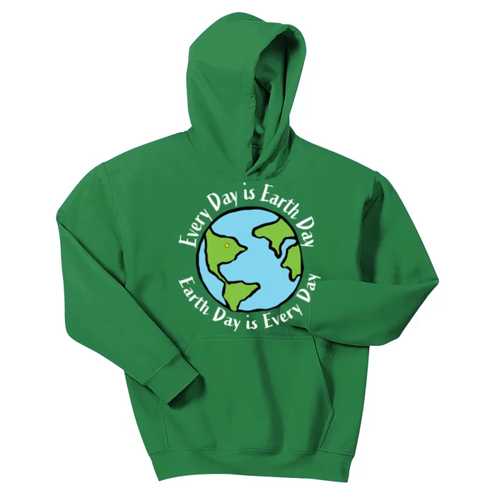 Every Day Is Earth Day World Kids Hoodie