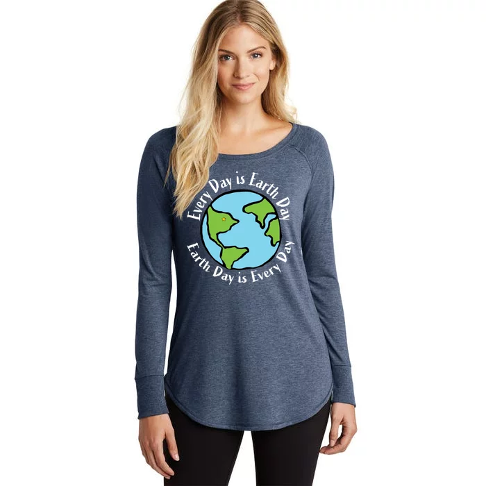 Every Day Is Earth Day World Women's Perfect Tri Tunic Long Sleeve Shirt