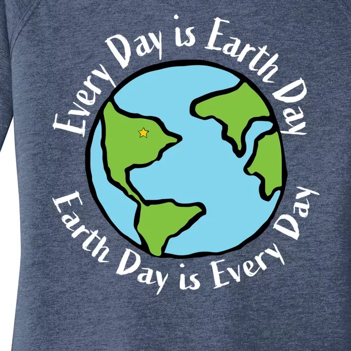 Every Day Is Earth Day World Women's Perfect Tri Tunic Long Sleeve Shirt