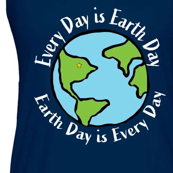 Every Day Is Earth Day World Ladies Essential Flowy Tank