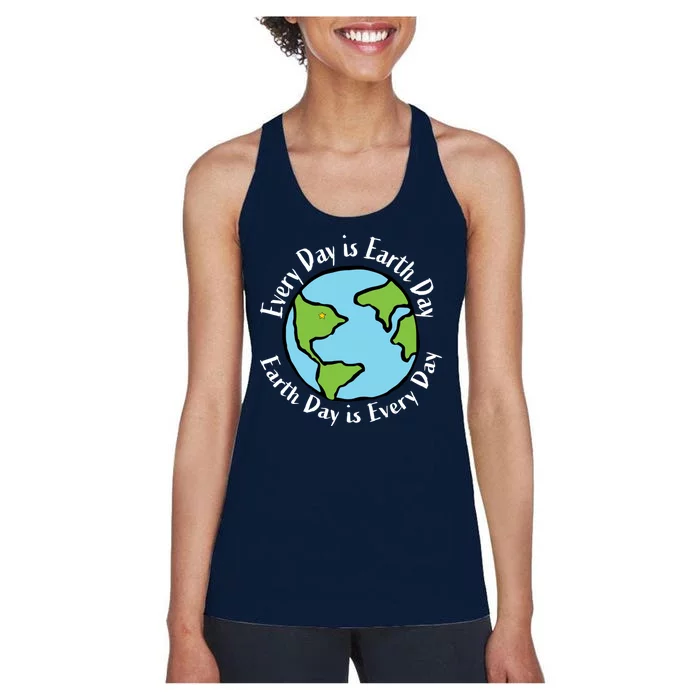 Every Day Is Earth Day World Women's Racerback Tank