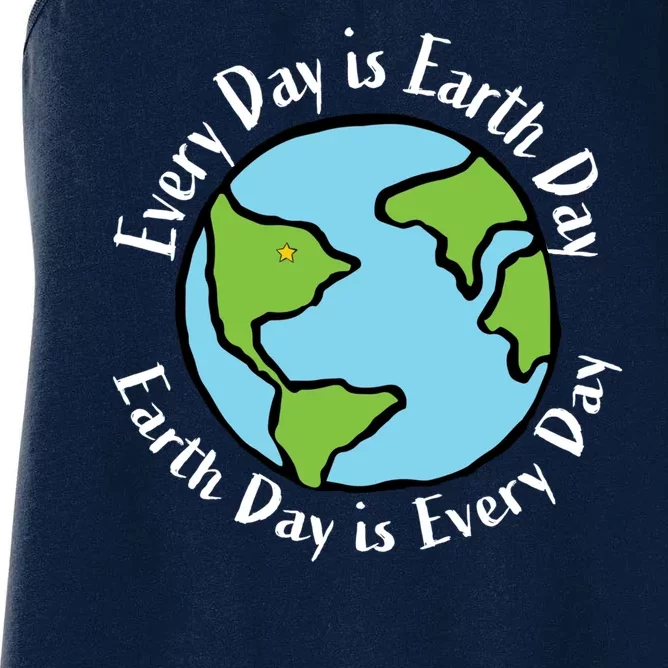 Every Day Is Earth Day World Women's Racerback Tank