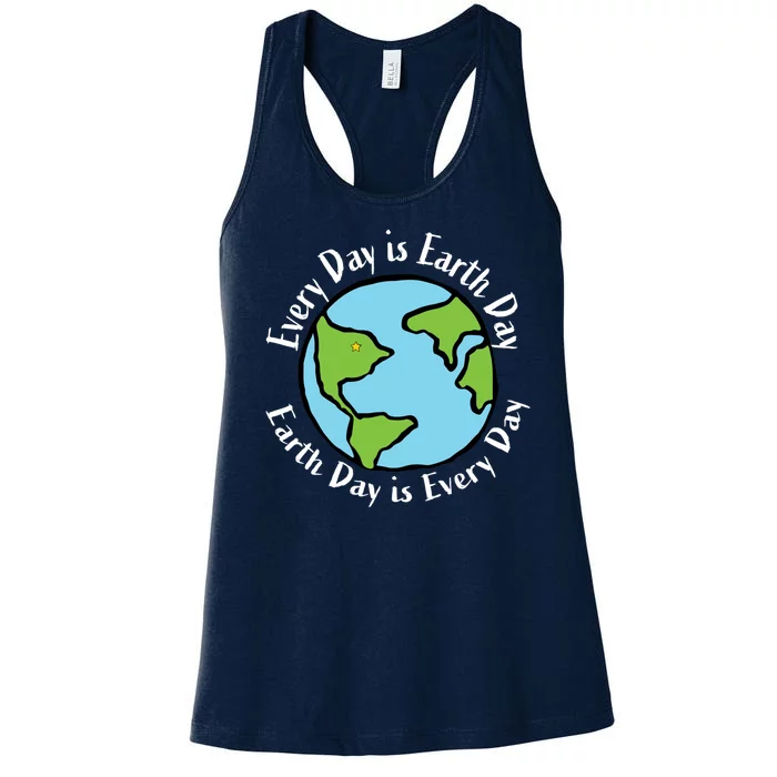 Every Day Is Earth Day World Women's Racerback Tank