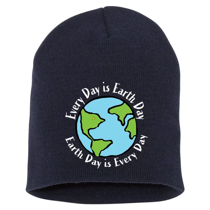 Every Day Is Earth Day World Short Acrylic Beanie