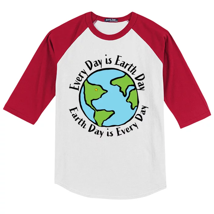 Every Day Is Earth Day World Kids Colorblock Raglan Jersey