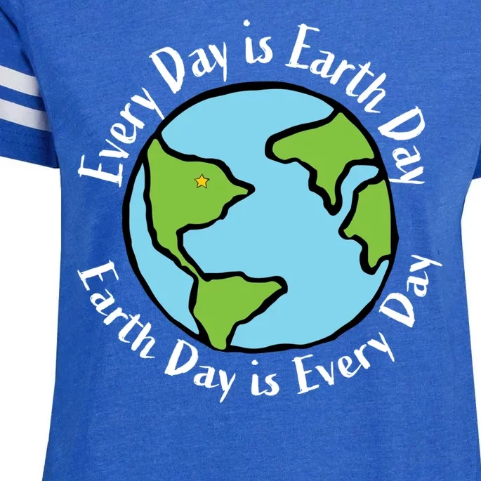 Every Day Is Earth Day World Enza Ladies Jersey Football T-Shirt