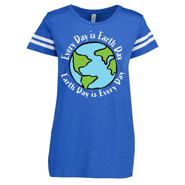 Every Day Is Earth Day World Enza Ladies Jersey Football T-Shirt