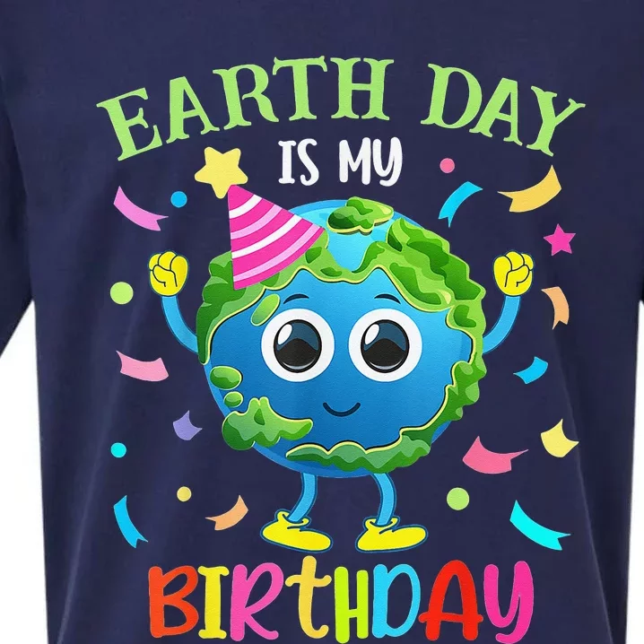 Earth Day Is My Birthday Pro Environment Birthday Party Sueded Cloud Jersey T-Shirt