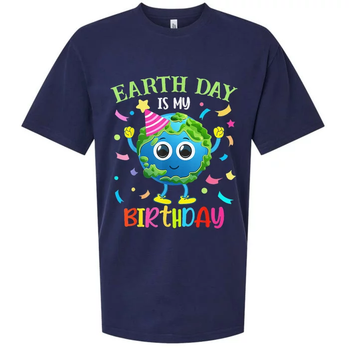 Earth Day Is My Birthday Pro Environment Birthday Party Sueded Cloud Jersey T-Shirt