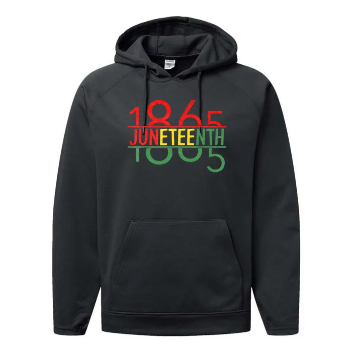 Emancipation Day Is Great With 1865 Juneteenth Flag Performance Fleece Hoodie