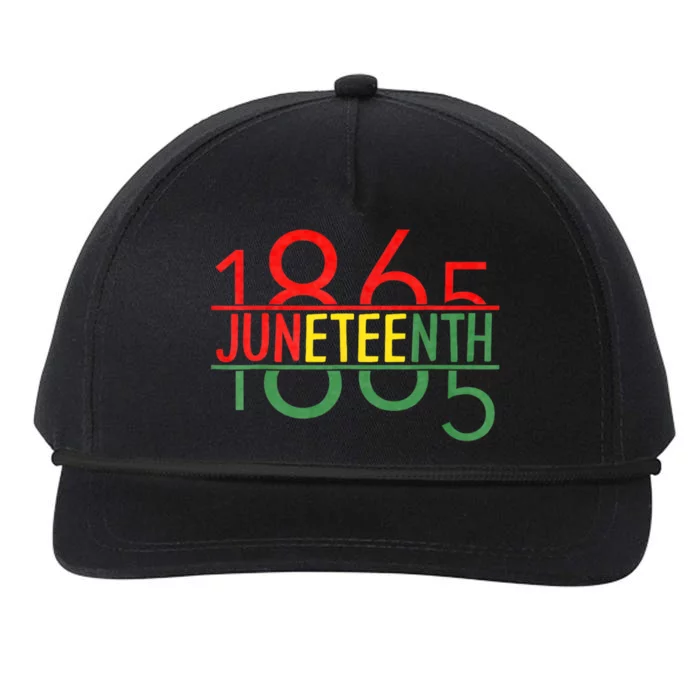 Emancipation Day Is Great With 1865 Juneteenth Flag Snapback Five-Panel Rope Hat