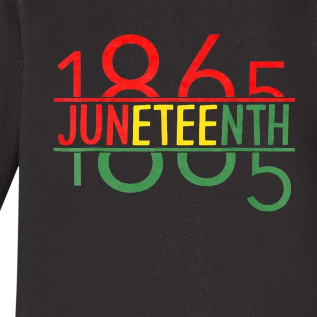 Emancipation Day Is Great With 1865 Juneteenth Flag Baby Long Sleeve Bodysuit