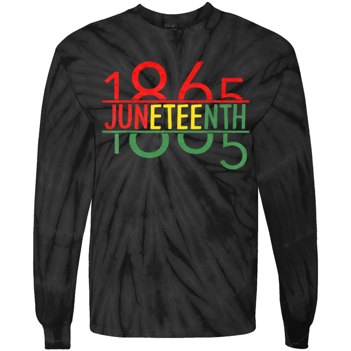 Emancipation Day Is Great With 1865 Juneteenth Flag Tie-Dye Long Sleeve Shirt