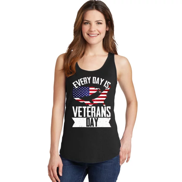 Every Day Is Veteran Day Patriotic Veterans Day Ladies Essential Tank