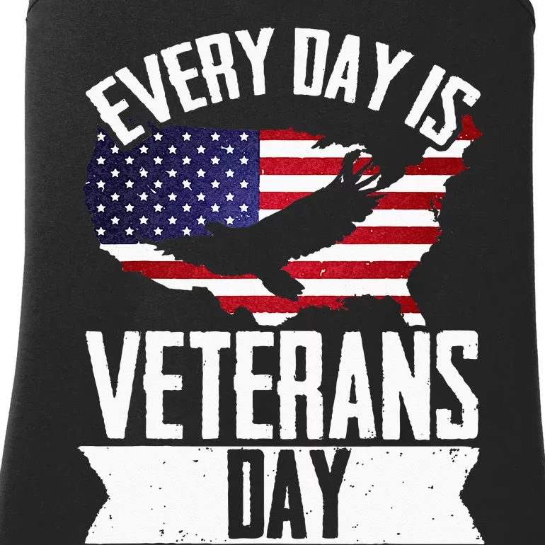 Every Day Is Veteran Day Patriotic Veterans Day Ladies Essential Tank