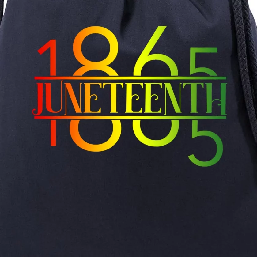 Emancipation Day Is Great With 1865 Juneteenth Flag Apparel Gift Drawstring Bag