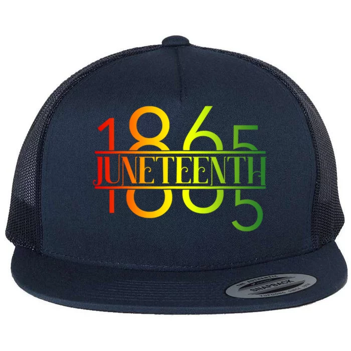 Emancipation Day Is Great With 1865 Juneteenth Flag Apparel Gift Flat Bill Trucker Hat