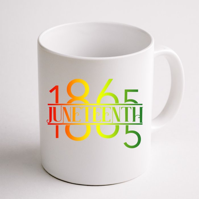 Emancipation Day Is Great With 1865 Juneteenth Flag Apparel Gift Front & Back Coffee Mug