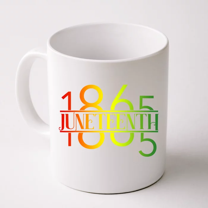 Emancipation Day Is Great With 1865 Juneteenth Flag Apparel Gift Front & Back Coffee Mug