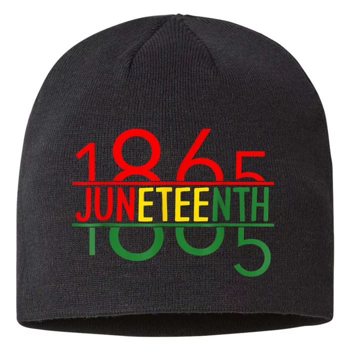 Emancipation Day Is Great With 1865 Juneteenth Flag Apparel 8 1/2in Sustainable Knit Beanie