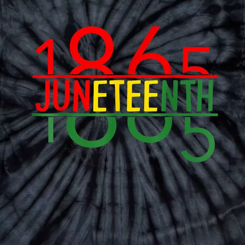 Emancipation Day Is Great With 1865 Juneteenth Flag Apparel Tie-Dye T-Shirt