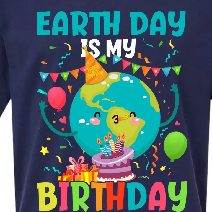 Earth Day Is My Birthday Funny Gift Pro Environt Party Gift Sueded Cloud Jersey T-Shirt