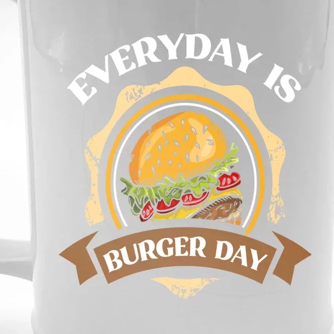 Every Day Is Burger Day Gift Funny Hamburger Lover Gift Front & Back Beer Stein