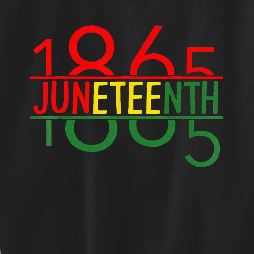 Emancipation Day is great with 1865 Juneteenth flag Kids Sweatshirt