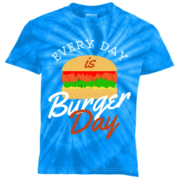 Every Day Is Burger Day Bbq Hamburger Fast Food Gift Kids Tie-Dye T-Shirt