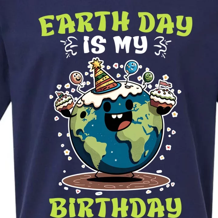 Earth Day Is My Birthday Environtal Care Save The Earth Cute Gift Sueded Cloud Jersey T-Shirt