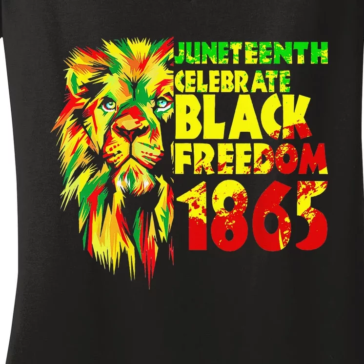 Emancipation Day is great with 1865 Juneteenth Celebrate day Women's V-Neck T-Shirt