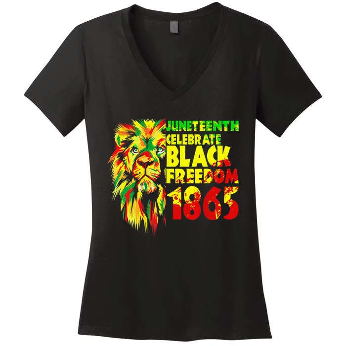 Emancipation Day is great with 1865 Juneteenth Celebrate day Women's V-Neck T-Shirt