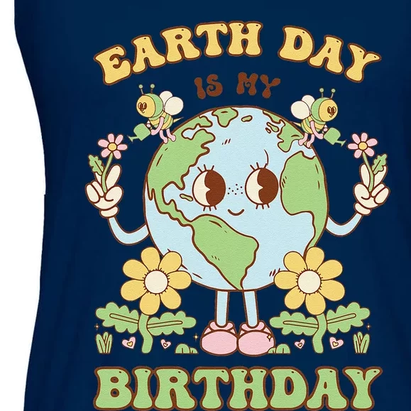 Earth Day Is My Birthday April 22nd Nature Conservation Ladies Essential Flowy Tank