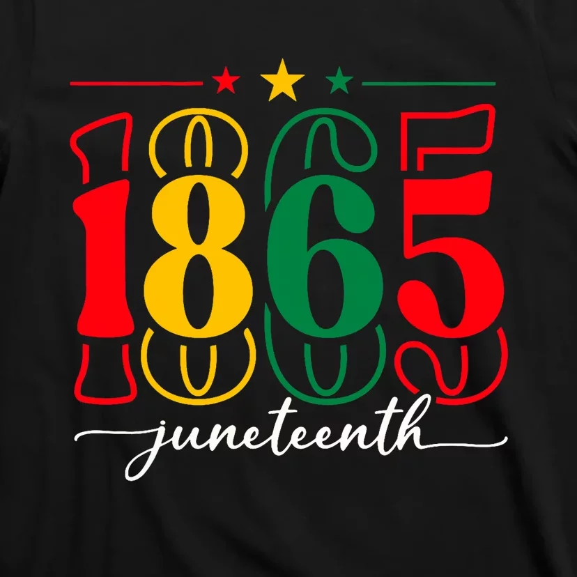 Emancipation Day Is Great With 1865 Juneteenth Flag Apparel T-Shirt