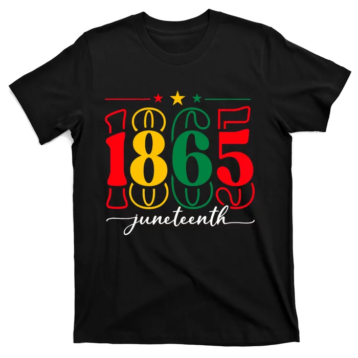 Emancipation Day Is Great With 1865 Juneteenth Flag Apparel T-Shirt