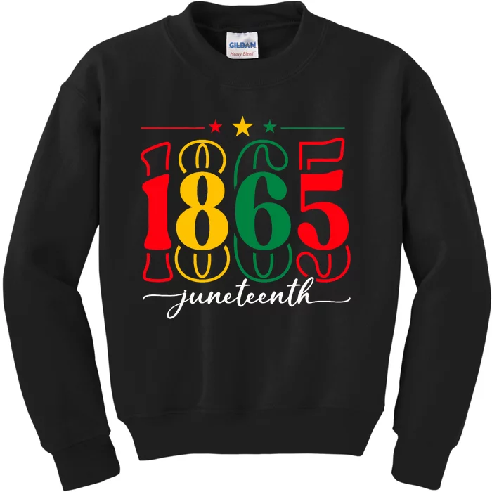 Emancipation Day Is Great With 1865 Juneteenth Flag Apparel Kids Sweatshirt