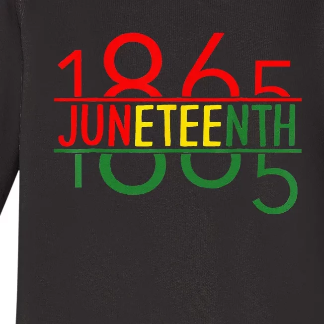 Emancipation Day Is Great With 1865 Juneteenth Flag Apparel Baby Long Sleeve Bodysuit