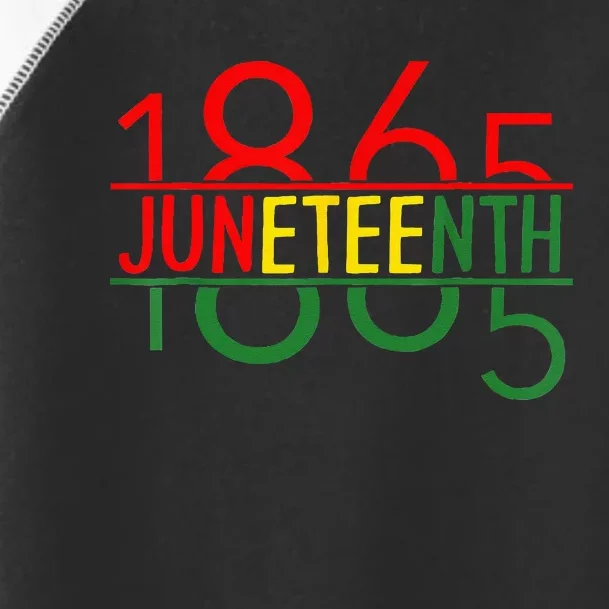 Emancipation Day Is Great With 1865 Juneteenth Flag Apparel Toddler Fine Jersey T-Shirt