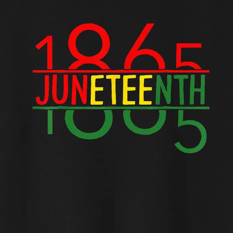 Emancipation Day Is Great With 1865 Juneteenth Flag Apparel Women's Crop Top Tee