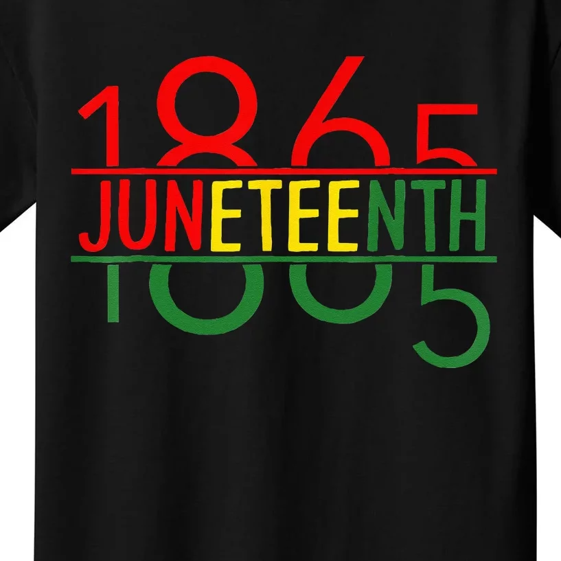 Emancipation Day Is Great With 1865 Juneteenth Flag Apparel Kids T-Shirt