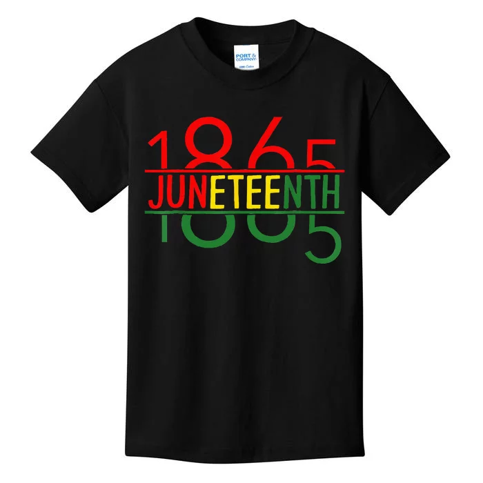 Emancipation Day Is Great With 1865 Juneteenth Flag Apparel Kids T-Shirt